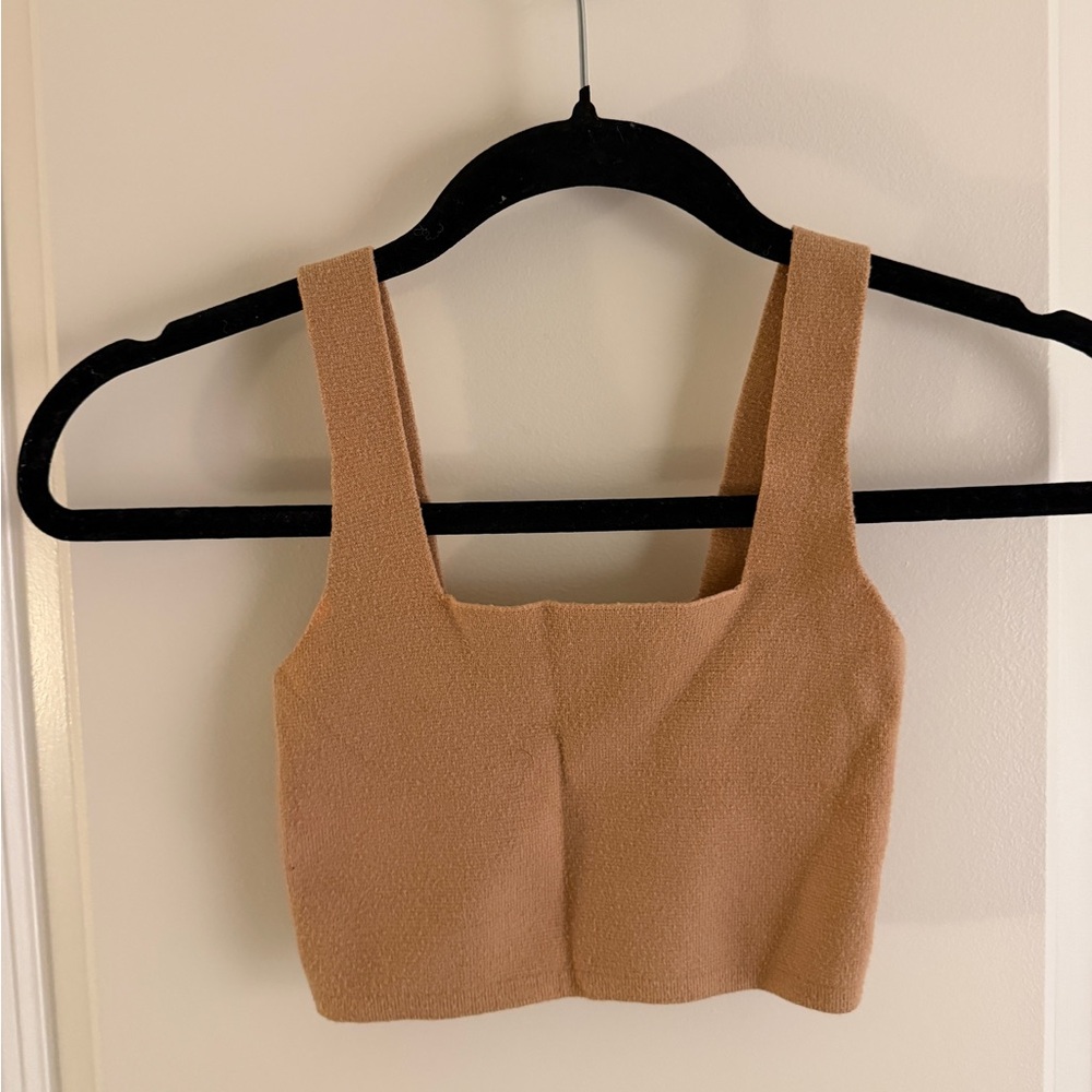 Zara Camel Crop Top